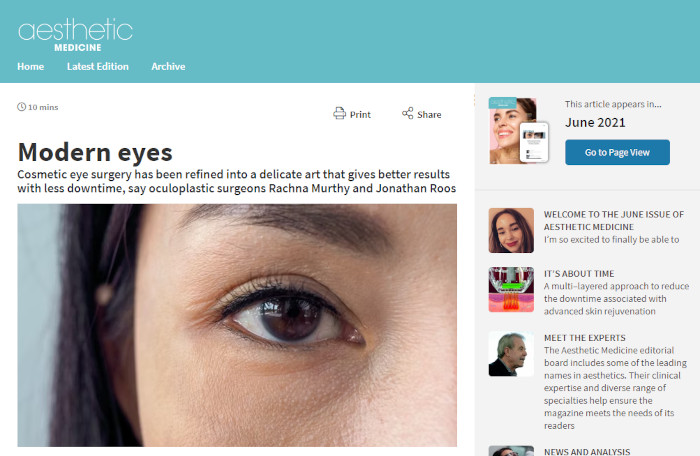 ModernEyes – Innovation in the periocular area