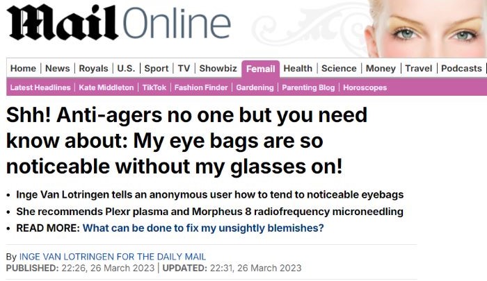 My eyebags are so noticeable without my glasses – what can I do