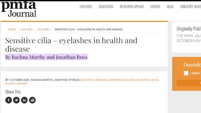 Sensitive cilia – eyelashes in health and disease