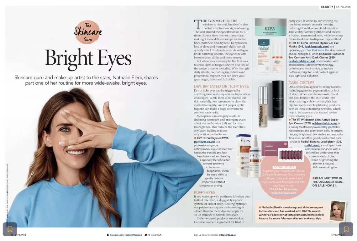 Skincare guru and make-up artist to the stars, Nathalie Eleni, shares part one of her routine for more wide-awake, bright eyes