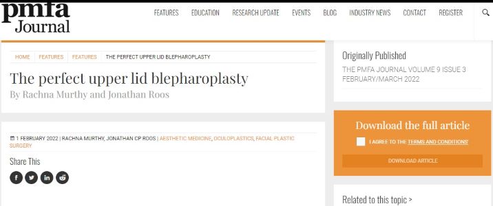 The perfect upper lid blepharoplasty